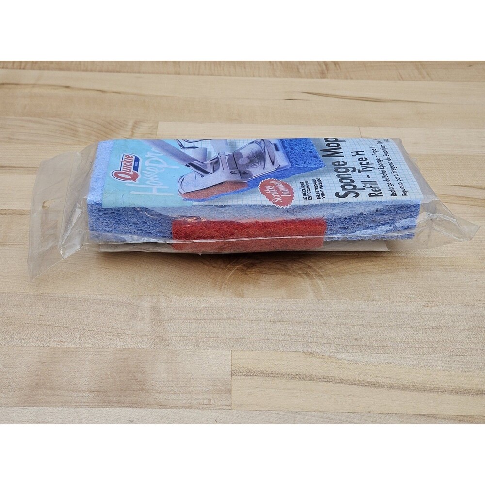 VINTAGE Quickie Home-Pro Sponge Mop Type H 0472 Refill Blue Scrubber New NOS - Picture 4 of 4